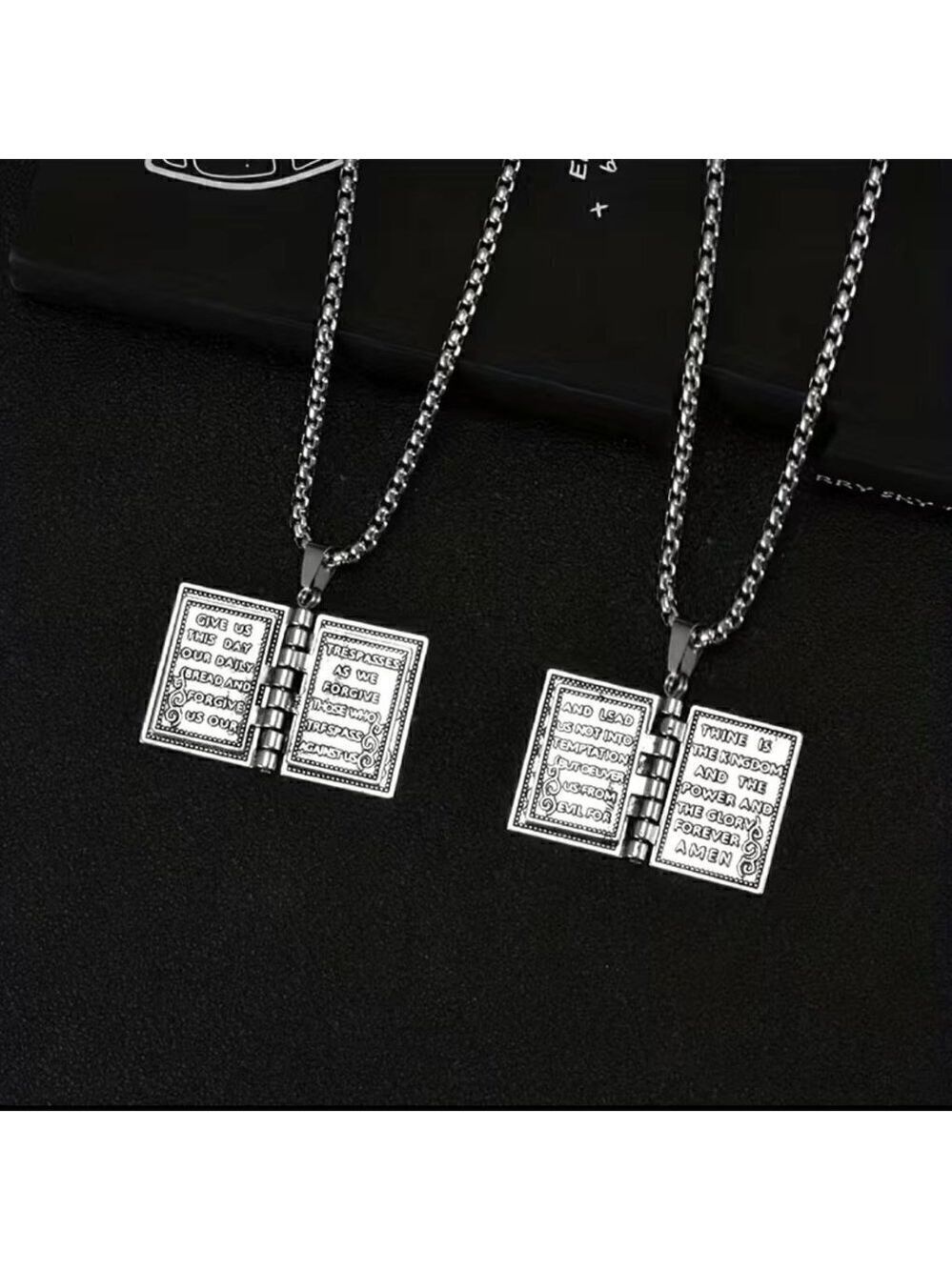 Holy Bible with The Lord's Prayer Necklace / Pendant #858 - Picture 6 of 16